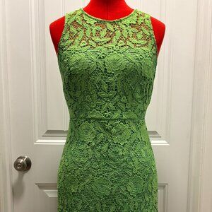 Bright green lace dress by J.Crew. Size 4
